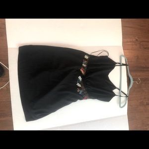 Bluejuice size 8 black dress with embellishments